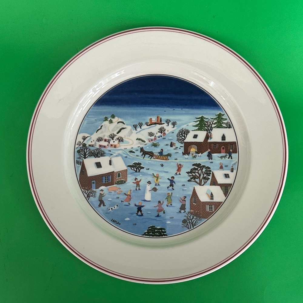 Villeroy & Boch Winter Wonderland Plate - Blue and White